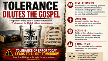 Tolerance Dilutes the Gospel