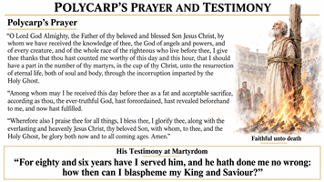 Polycarp's Prayer